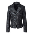 Slim Leather Ladies Coat Pu Jacket