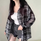 Contrast Color Stripe Chiffon Loose Sun-protection Shirt