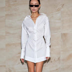 European And American Professional Commute Inner Wear White Shirt Skirt