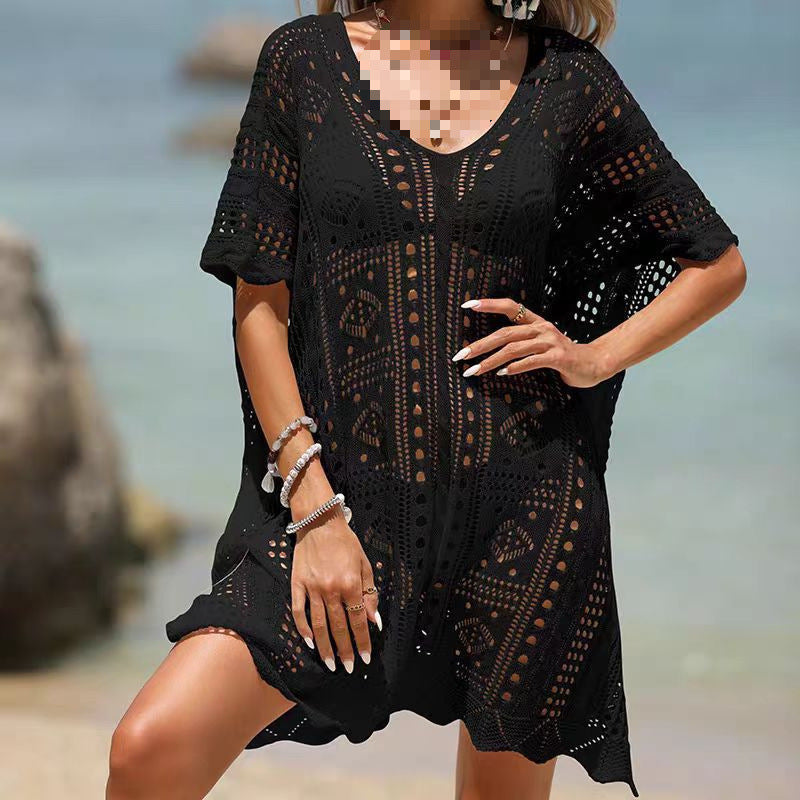 Crochet Bikini Seaside Vacation Smock Dress