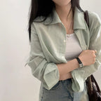 Striped Shirt Women's Long Sleeve Sun Protection Shirt