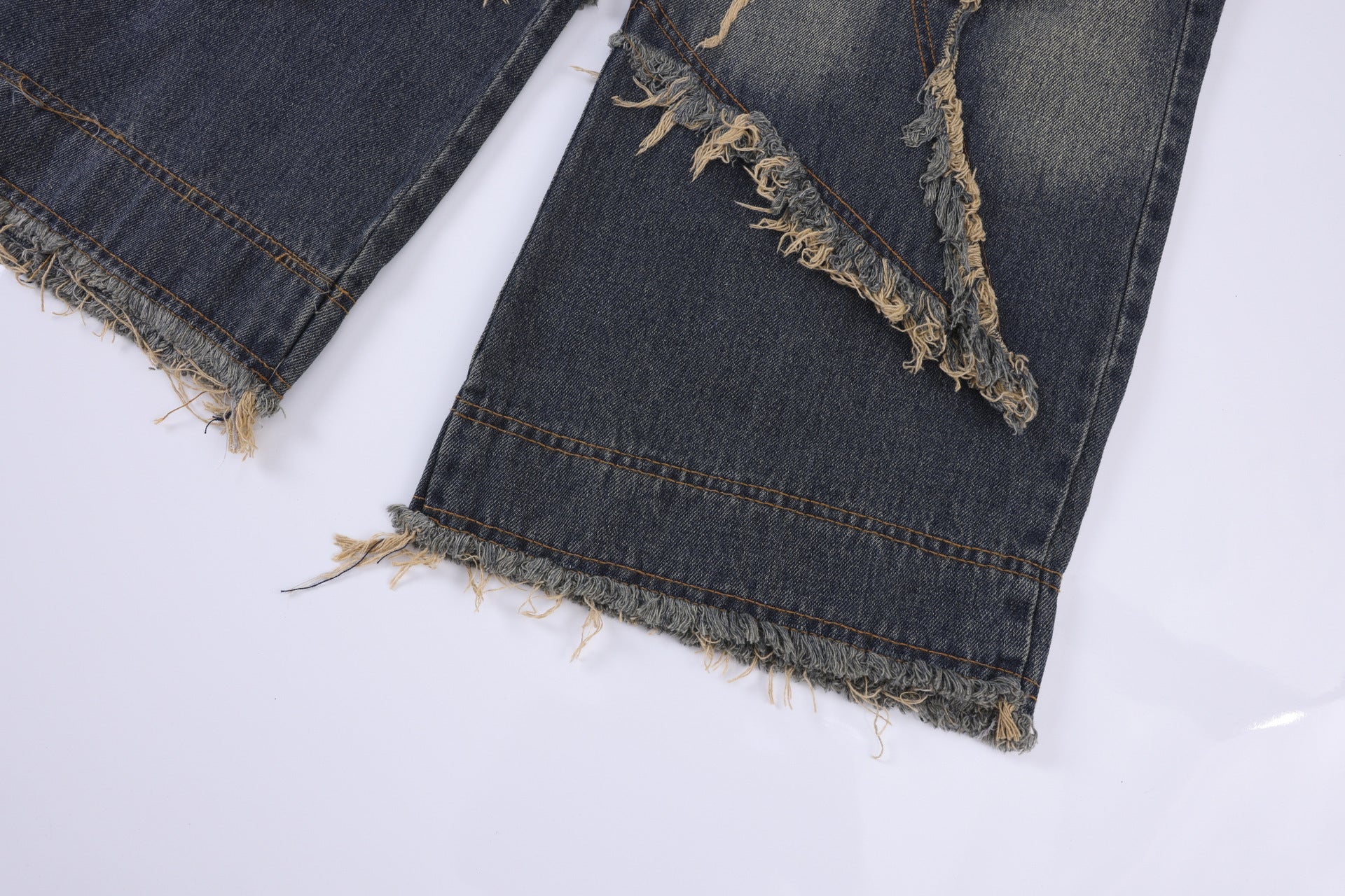 Men's And Women's Same Style American-style Distressed Heavy Industry Straight Casual Jeans