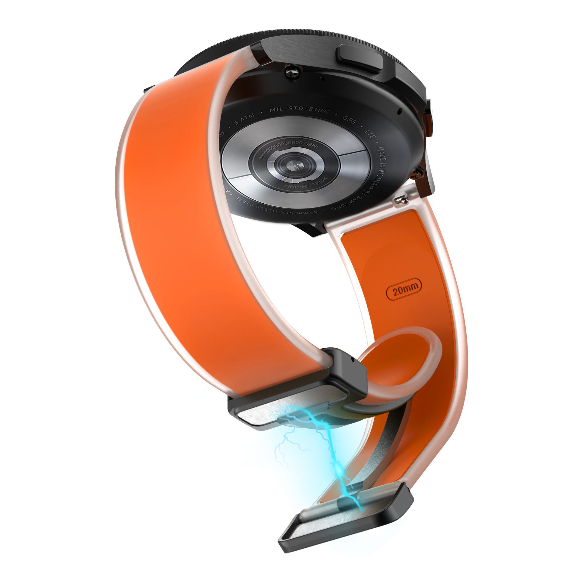 Universal Folding Magnetic Buckle Transparent Silicone Strap